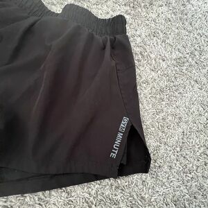 Black Gym Minute Shorts